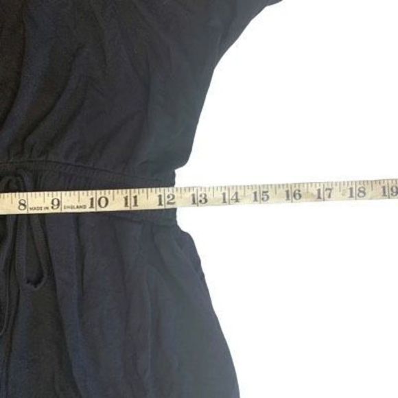 Z Supply Women’s Size Extra Small Black Rayon Stretch V Neck Elastic Waist Rompe - Picture 14 of 16